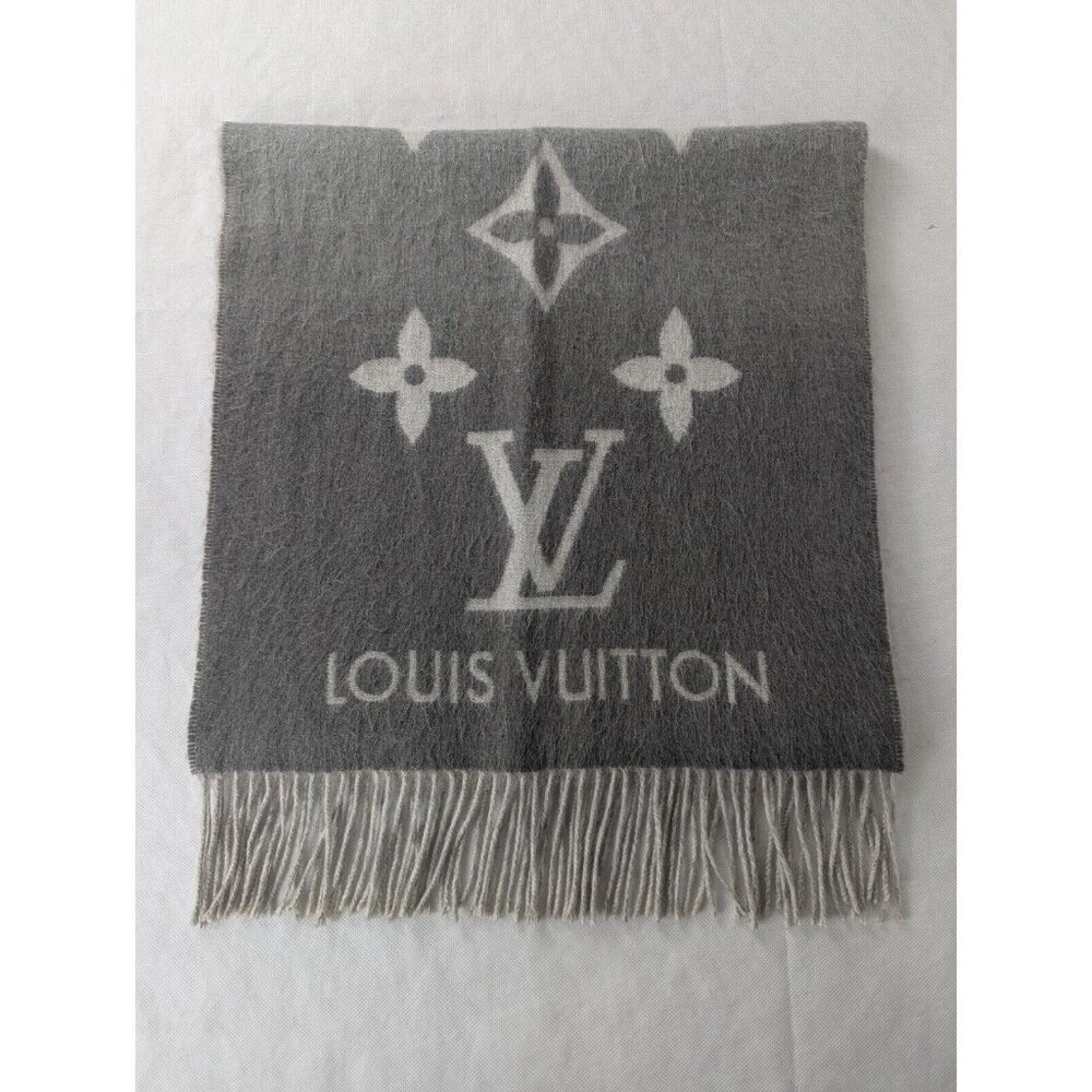 Louis Vuitton LV Logo Reykjavik Scarf Gradients 100%Cashmere Made in Italy - Picture 7 of 11